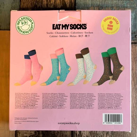 NEW EAT MY SOCKS joe's donuts socks in multi - Picture 2 of 2